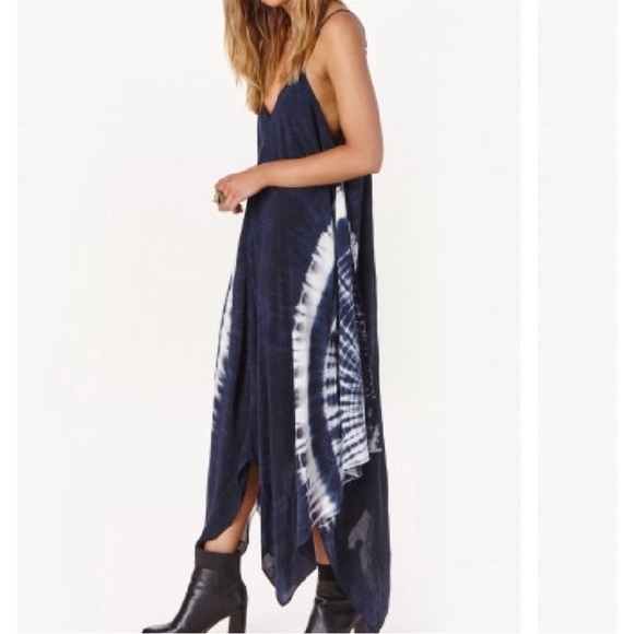 Blue Life Scarf Dress in Blue/White Tie Dye SZ M/L EUC - Picture 3 of 8